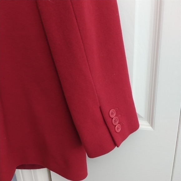 Nordstrom Red Wool/CASHMERE Coat Blazer Jacket 12 - Picture 6 of 12